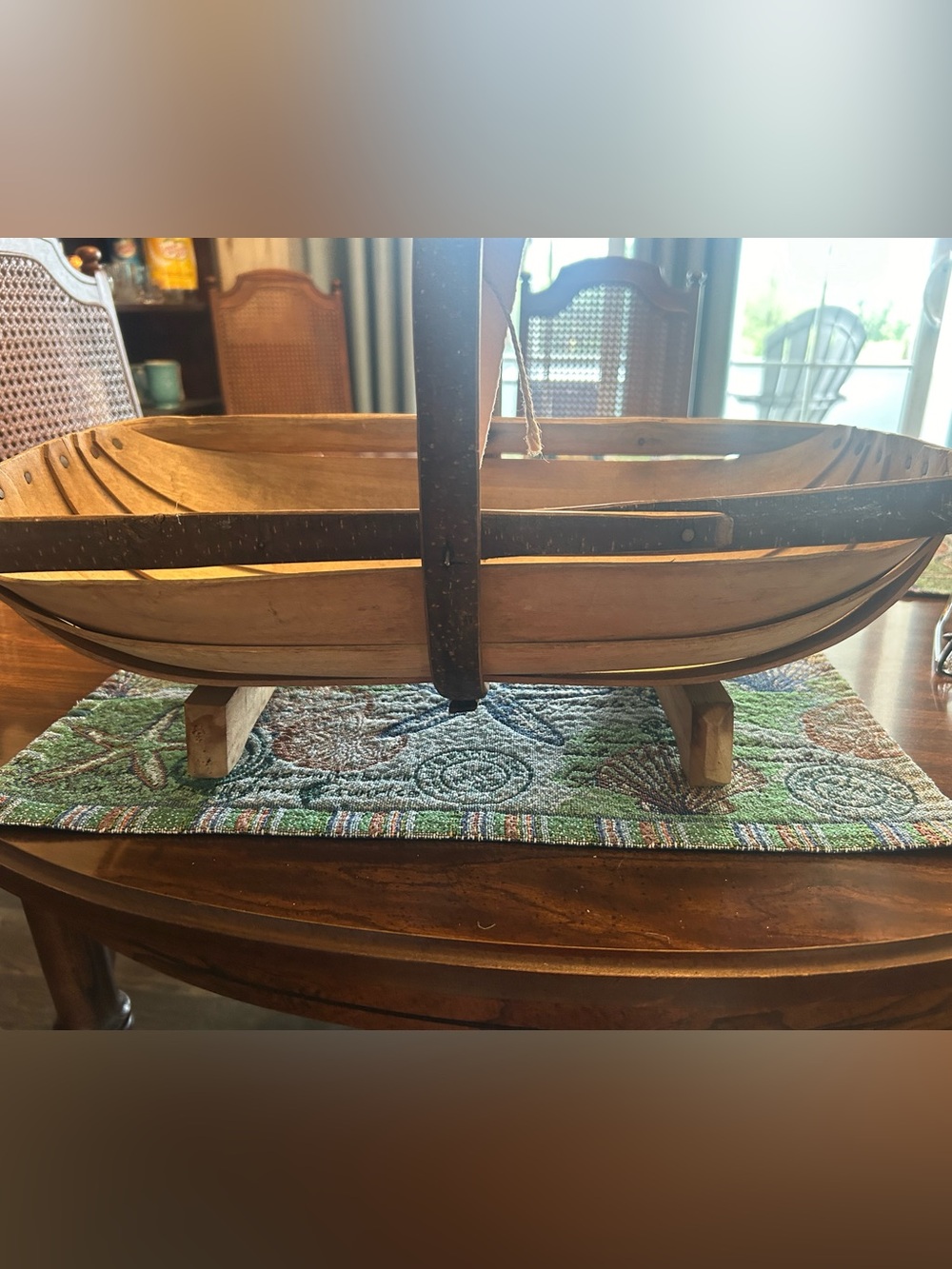 Vintage Wood Garden Trug Basket – Traditional Handmade Sussex Style